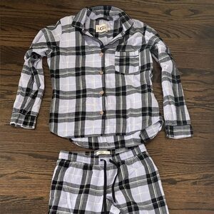 UGG Plaid Pajama Set in Black and Purple
